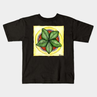 Astrophytum cactus star cacti plant watercolour illustration Kids T-Shirt